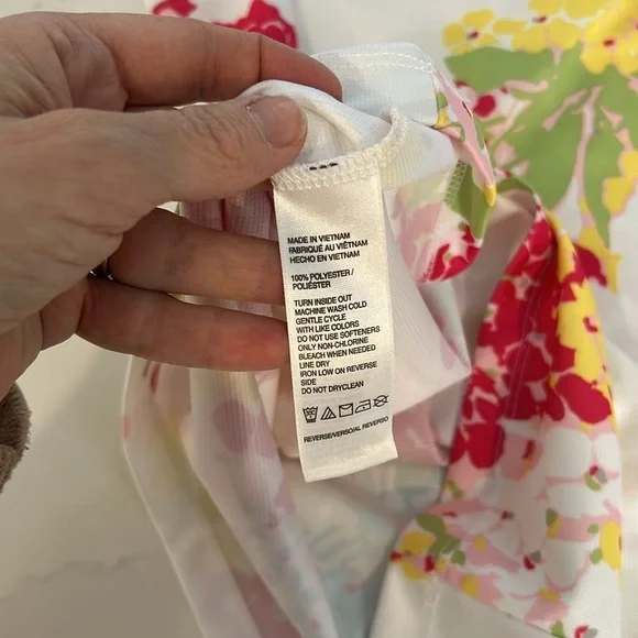 Izod Golf Sleeveless Polo Zip Floral Colorful Size Small - Picture 9 of 9